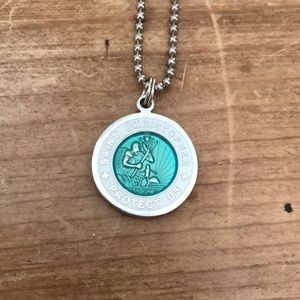 Saint Christopher Surfer Necklace
